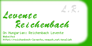 levente reichenbach business card